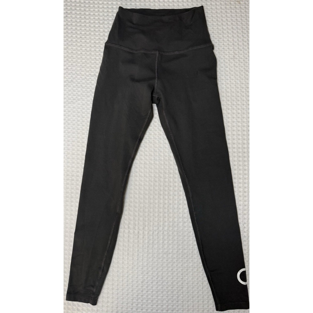 Beyond Yoga Cycle Bar Leggings Womens SM Gray High Waisted Cropped USA Athletic